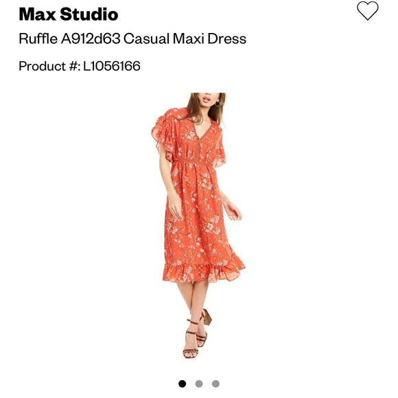 NWT. Blue floral midi dress. Max Studio. Size small. - Picture 7 of 7